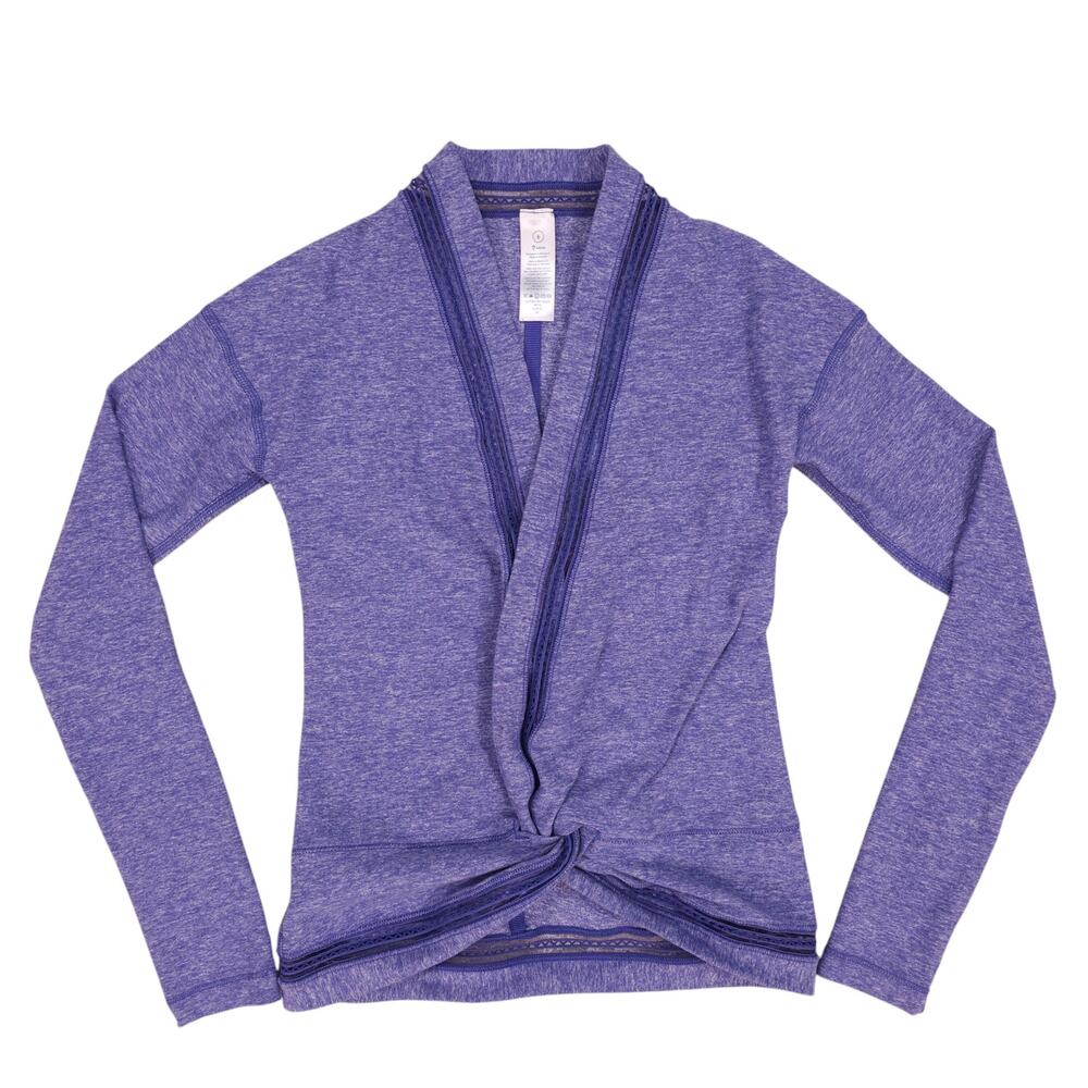 Ivivva Own The Move Twist Wrap Shrug Top Purple Sz 6